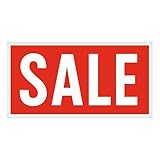 Fensterschild, Vinyl, 290 x 555 mm, Rot