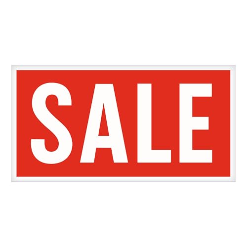 Fensterschild, Vinyl, 290 x 555 mm, Rot