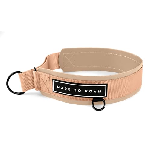 MADE TO ROAM Premium Everyday Dog Collar - Martingale Style No Pull Vegan Leather Collar, Heavy Duty and Lightweight for Small, Medium, Large Dogs (Carolina Blooms, Size 12)