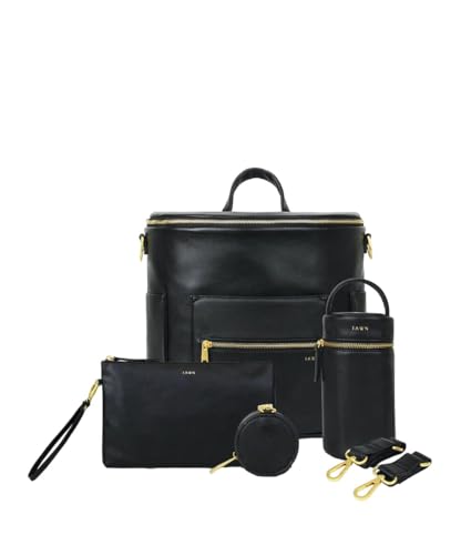 Image of FAWN DESIGN The Original Diaper Bag, Faux Leather Diaper Bag Backpack, Vegan Leather, Large Capacity Baby Bag for Mom