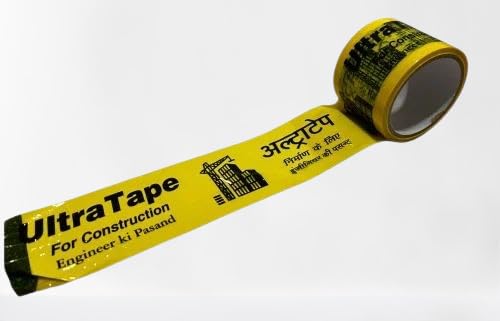 Image of Yellow Ultratech Adhesive Tape | Shuttering tape | Bopp Tape (100 Meter Length) Width 2.5 inch | Pack of 5 Piece