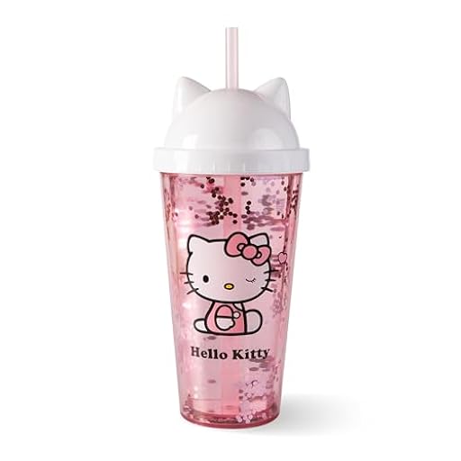 Hello Kitty - Vaso con tapa y pajita para niños, 425 ml, sin BPA, apto para bebidas frías, ideal para colegio y guardería | Ya disponible en tu tienda friki favorita! En mundofriki.es!