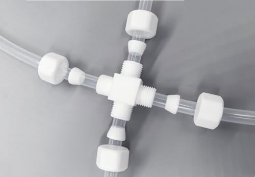Conectores cruzados de 4 vías de PTFE D4mm para aire comprimido 4