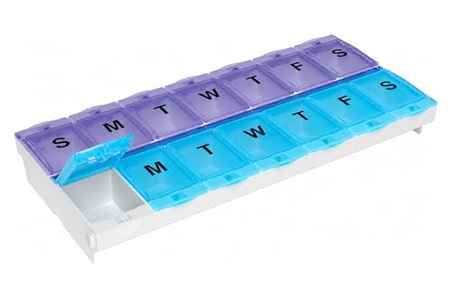 EZY DOSE (14-Day) AM/PM Pill Case, Medicine Planner, Vitamin...