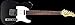 Oscar Schmidt 6 String Single Cutaway Electric Guitar. Black, Right, (OS-LT-BK-A)