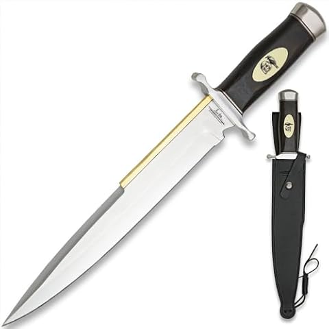 Gil Hibben Expendables II Toothpick with Sheath | 3Cr13 Stainless Steel Blade | Classic Hardwood Handle | Inlaid Synthetic Ivory Accent | Great Knife for Collectors | 17 1/2" Overall Length Cover