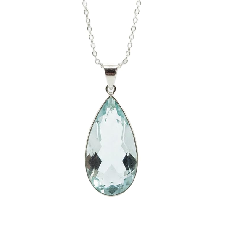 Pierre précieuse bleue quartz pendentif d'exception LKBEADS