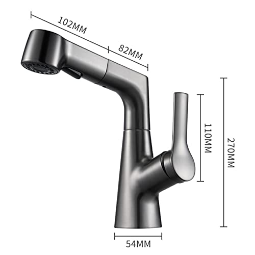 Robinet de salle de bain monotrou noir mat de qualité supérieure - 7
