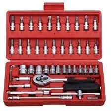 Sanjivani gazette 46 in 1 Pcs Tool Kit & Screwdriver and Socket Set Multi Purpose Combination Tool Case Precision Socket Set (B0D46VZ1HG) Amazon Price History, Amazon Price Tracker