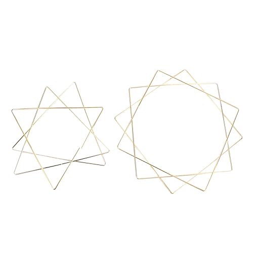 Cabilock 6pcs Handmade Wreath Frames Decorative for Crafts Dream Catchers Macrame and Garland Decoration Elegant Golden Finish