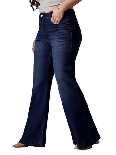 Image of Miss Chase A+ Women's Bootcut High Rise Regular Length Stretchable Denim Jeans