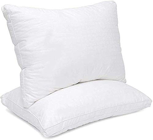Cooling Bed Pillows 100% Cotton Top, Down Alternative Fiber Fill, Only Quality Fabrics Used And Breathable Pillow For Sleeping (Queen 20X30 - 2 Pack) #TOP2