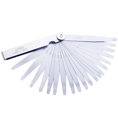 Galga Espesores Tamaño Métrico 0 02-1 00 Mm Espesor Juego Calibres Válvulas Follaje Válvula-Bujías Separación para Medición Pistones Juego Calibre Llenado-SAE Y Métrico con Mangos Galga