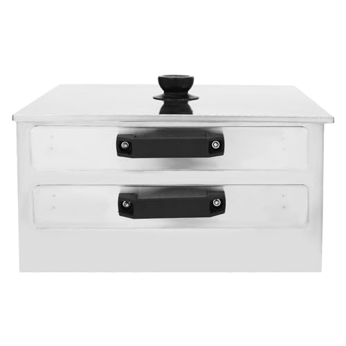 Rice Noodle Rolls Machine,Stainless Steel Cantonese Rice Rolls Machine Chinese Steamed Vermicelli Roll Food Steamer with 2 Tray High Efficiency,For Making Rice Noodle Rolls