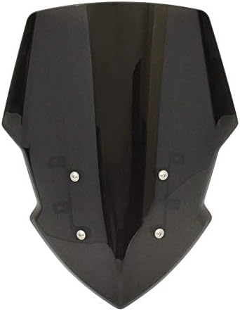Miniatura 2 de Parabrisas de motocicleta compatible con Yamaha MT-07 FZ-07 FZ07 MT07 2018 2019 Parabrisas con soporte (color  humo claro)