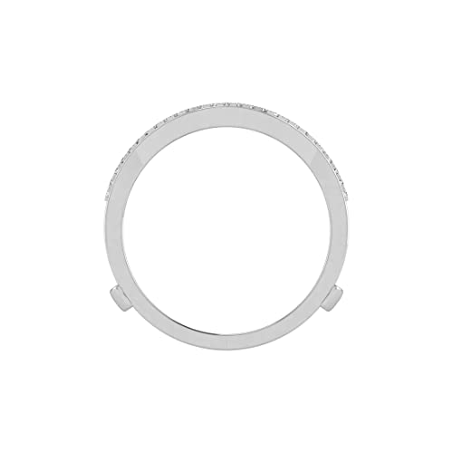 Dazzlingrock Collection Round Lab Grown White Diamond Double Guard Wedding Band Enhancer Ring for Women (0.15 ctw, Color H-I, Clarity SI2) in Solid Gold4