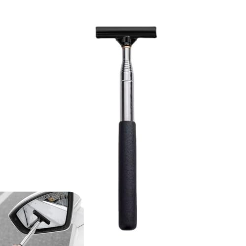 winterrock Car Side Mirror Squeegee Retractable Car Rearview Mirror Wiper Auto Mirror Squeegee Car Cleaning Tool for Rainy Foggy Weather Universal Auto Accessories (Black)