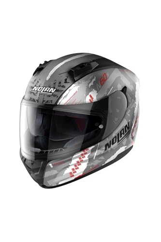 Casque Nolan N60-6 Wheelspin intégral de moto couleur gris mat orange