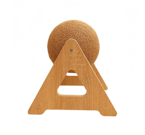 VZX猫の爪グラインダー猫のおもちゃ耐久性のある耐摩耗性のある猫の爪ボール麻縄ロール爪グラインダー自分で遊ぶ猫の登りペット用品無垢材ジャイアント猫の爪ボード (小さい)