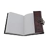 Embossed Leather Blue Stone 120 Page Unlined Journal with Clasp (Brown)