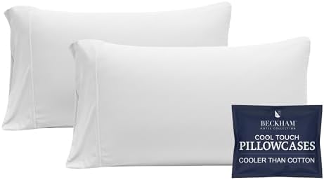 Beckham Hotel Collection Cooling Pillowcases for Hot Sleepers, St...