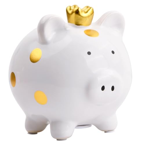 貯金箱 セラミック 貯金箱 子供 大人 豚の貯金箱 豚さん 陶磁器 置物 貯金箱 おしゃれ 白 貯金箱 お札 硬貨 底穴あり 豚の置物 陶器 セラミック 雑貨 インテリア 置物 室内 デスク 卓上 装飾 贈り物 誕生日プレゼント