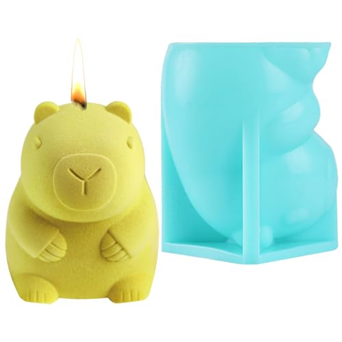 Moldes de silicona alimentaria, molde de hielo Capybara de fácil desmoldeo, accesorio decorativo 3D divertido para tartas festivas