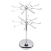 Plxixi Display Stand 2 Tier/3 Tier Counter Top Spinner Rack Silver Metal for Malls, Showroom,Retail Store (Silver, 2 Tier)