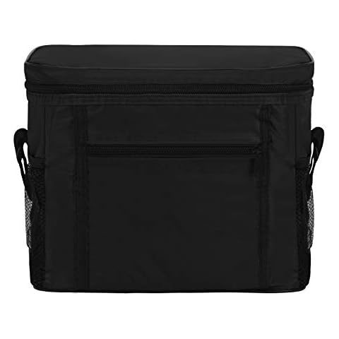 Hot Food Thermal Insulated Delivery Bags Warm Food Foldaway Takeaway Bags Outdoor Picnic Insulation Tote Reusable Package Cooler Pouch for Chinese, Indian, Sushi Food (Black) Cover