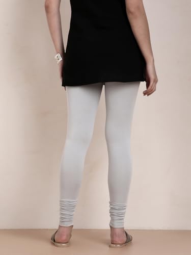Image of TWIN BIRDS Tailored Cut and Classic Fit Super Stretchable Elastane Fabric Churidar Leggings for Women