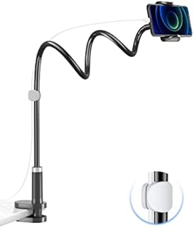 TRYONE Gooseneck Phone Holder - Flexible Holder for Bed, Lazy Long Arm 360 Adjustable Clamp Mount Stand for iPhone 13 12 11 Pro Xs, Max, Min, XR, X, 8, 7, 6 Plus, Samsung S10 S9, Smartphones