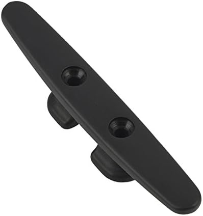 Schaefer Open Base Black Anodized Forged Aluminum Cleat fits Up to 1/2-Inch Line, 5-Inch/127mm