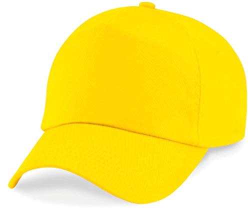 Shirtinstyle Basecap Cap 5 Panel Cap Verschluss Klettverschluss Größe Unisex, Farbe hellgelb