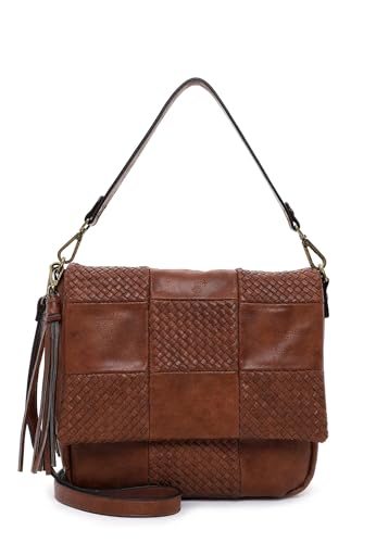 Sac à épaule bandoulière Bly Suri Frey Cognac brun en simili-cuir souple et élégant