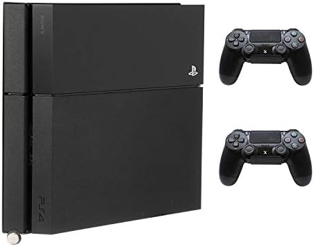 PS4 オリジナル用 HumanCentric PS4 マウント (2013-2016 中期モデル) + 2 コントローラー マウント バンドル (ブラック) | 壁またはテレビの背面に取り付けます。 特許出願中