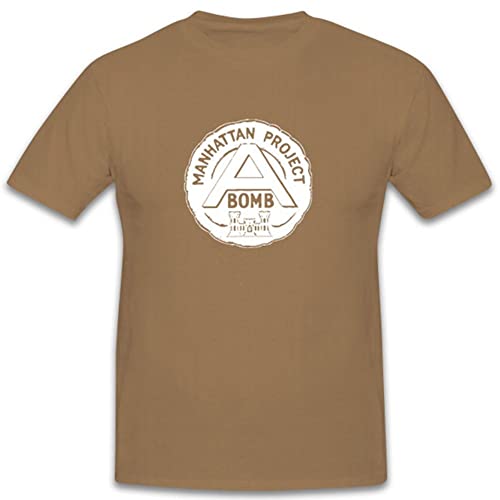 Manhattan Project A hi-bomb Los Alamos badge de t-shirt beige #12258