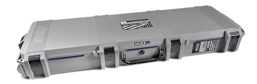 Pelican Vault - V800 Multi-Purpose Wide Hard Case with Foam for Tripod Equipment Electronics Gear Sportsmans Rifle Case and More (Grey - Americana 250)