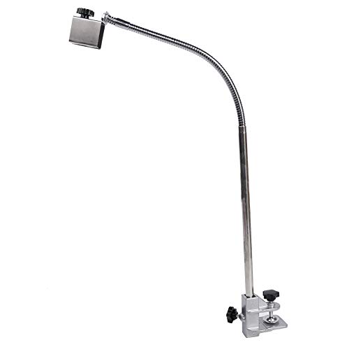 Pssopp Adjustable Pet Hair Dryer Holder - Heavy Duty Stainless Steel Hand-free Stand with 360掳 Rotating Clip for Pet Grooming Table