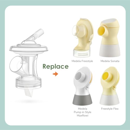 Image of Maymom Connector Valve Compatible with Medela Pump in Style MaxFlow, Freestyle Flex, Swing Maxi, Sonata, Freestyle Breastpumps Not Original Medela Pump Parts Replace PersonalFit Flex Connector