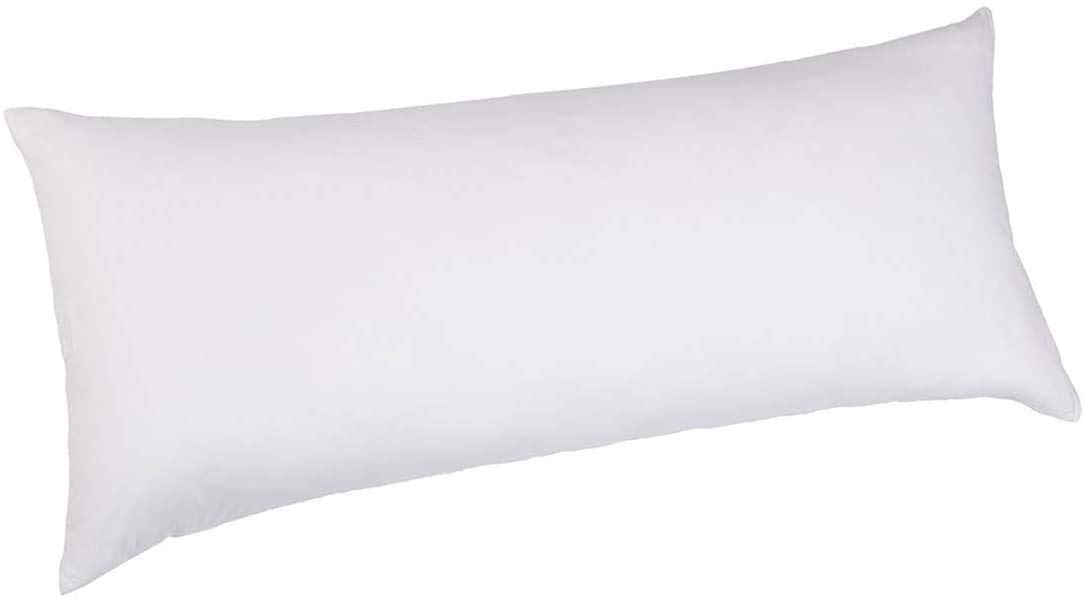 Dulce Lino White New Bolster Pillow Case Cover & Pregnancy Maternity Orthopaedic Support. (, 4Ft)