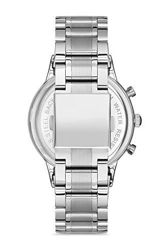 Ferro Chronograph Black Round Dial Men's Watch with Bracelet Strap - Image 3