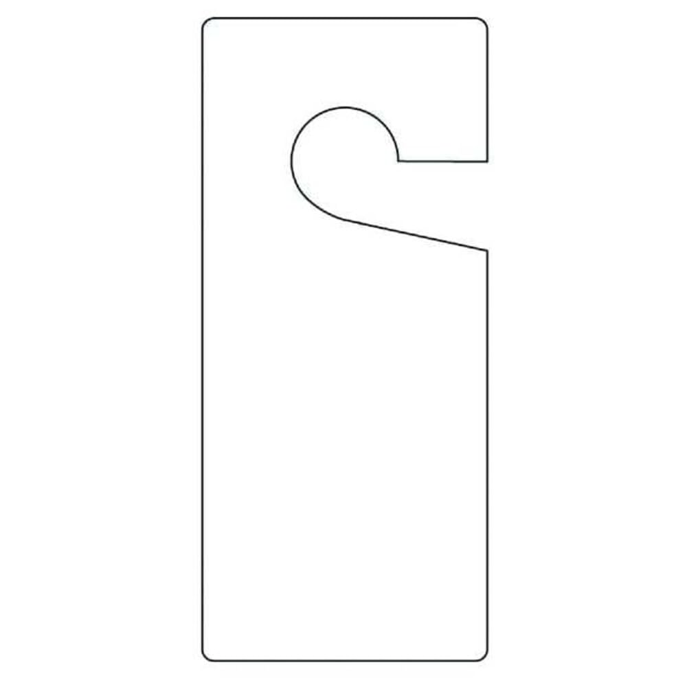 Accuform TAD835 Solid Color Blank Door Knob Hanger Tag, 9" Length x 4" Width x 0.015" Thickness, RP-Plastic, White (Pack of 10)