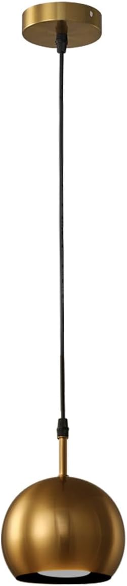 Vintage Gold Metal Pendant Light Small Globe Iron Pendant Light Industry Hanging lamp Kitchen Island Pendant Light Adjustable Light Fixtures Bedroom Living Room Dining Table