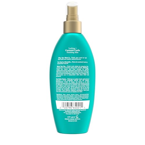 OGX Locking + Coconut Curls Finishing Mist 6 Fl Oz miniatura 6