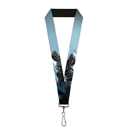 Buckle Down unisex adults Lanyard - 1.0" Assassin's Creed Altair Poses Key Chain, Multicolor, One Size US