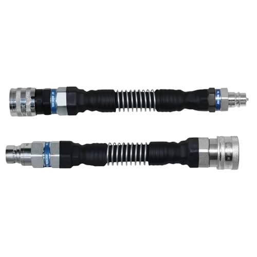 Image of 1 /2 inch Flat Face to Ag Style Hydraulic Quick Coupler Adapter Set | Convert Tractor Hydraulics to Bobcat Coupling | Heavy-Duty | 5076 PSI | Zinc Plated | ISO 16028 to ISO 5675 | W /Dust Caps | TL36-FLEX