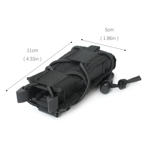 Pochette d'étui Molle mag double noire 9mm avec rétention ajustable - 8