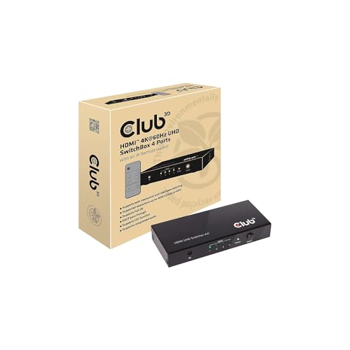 SwitchBox HDMI 2.0 UHD Club3D : idéal pour connecter vos consoles en 4K 60Hz