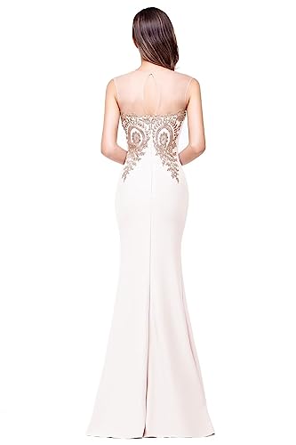 Image of Babyonline Women's Lace Applique Long Formal Mermaid Evening Prom Dresses