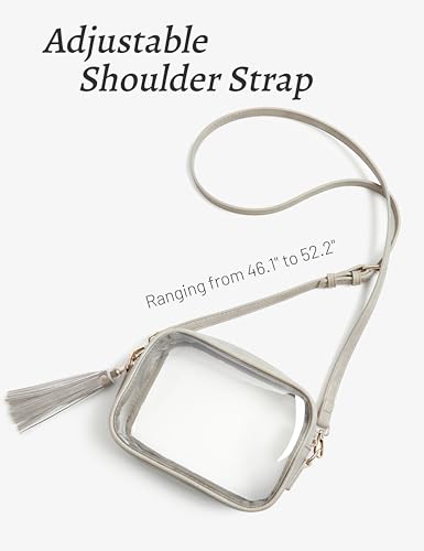Image of Yarnic Clear Bag Stadium Approved, PVC Transparent Crossbody Purse Small Clear Crossbody Bag with Adjustable Shoulder Strap